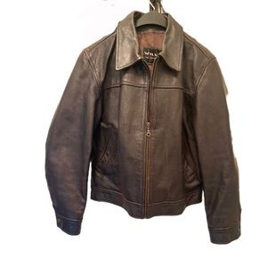 New Wilson leather, Dark Brown leather Jacket by Wilson.  Womens size Medium